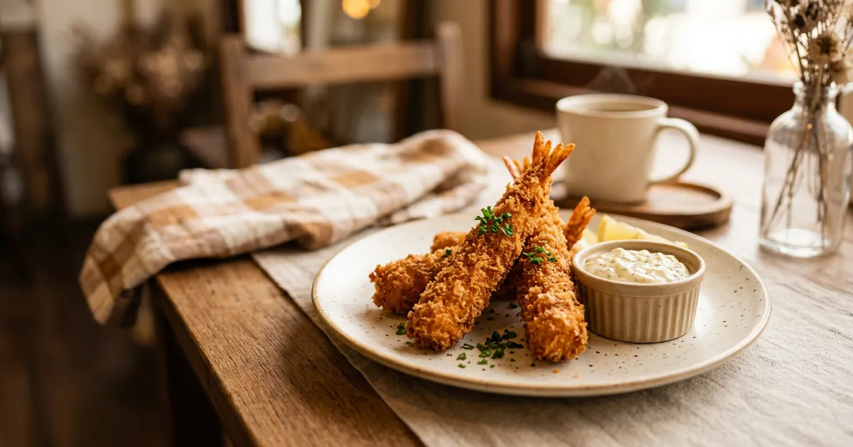 ノンフライヤーでエビフライを作る方法｜サクサク衣のコツと温度設定