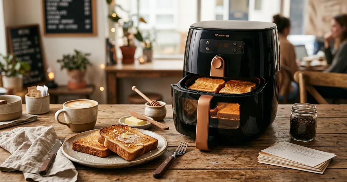 ノンフライヤーでトーストを焼く方法｜焼き加減のコツと注意点