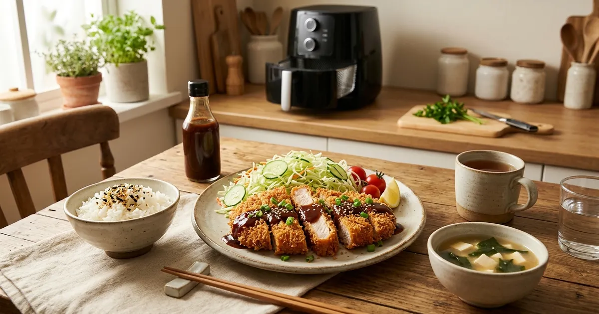ノンフライヤーで冷凍トンカツは何分？200℃12〜15分でサクサク｜生肉ロース・ヒレの温度も【2026年版】